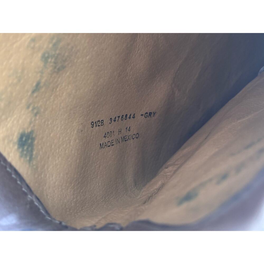 Frye Phillip Women's Size 9.5 B Riding Boots Tall Leather Gray Buckles Side Zip - Picture 9 of 13